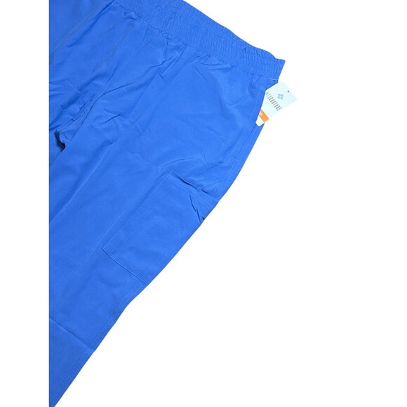 Med Couture Women's Energy Smocked Waist Cargo Jogger Scrub Pant CEIL BLUE 2XL - Picture 8 of 11